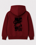 Red hoodie back 3374