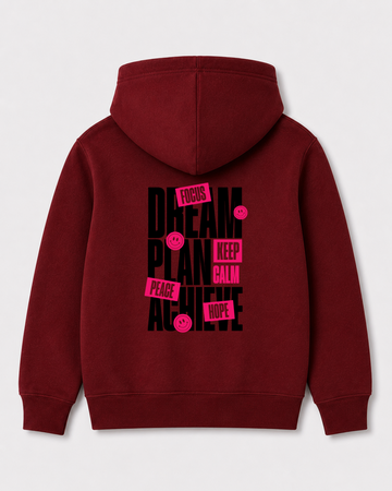 Red hoodie back 3379
