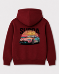 Red hoodie back 3397