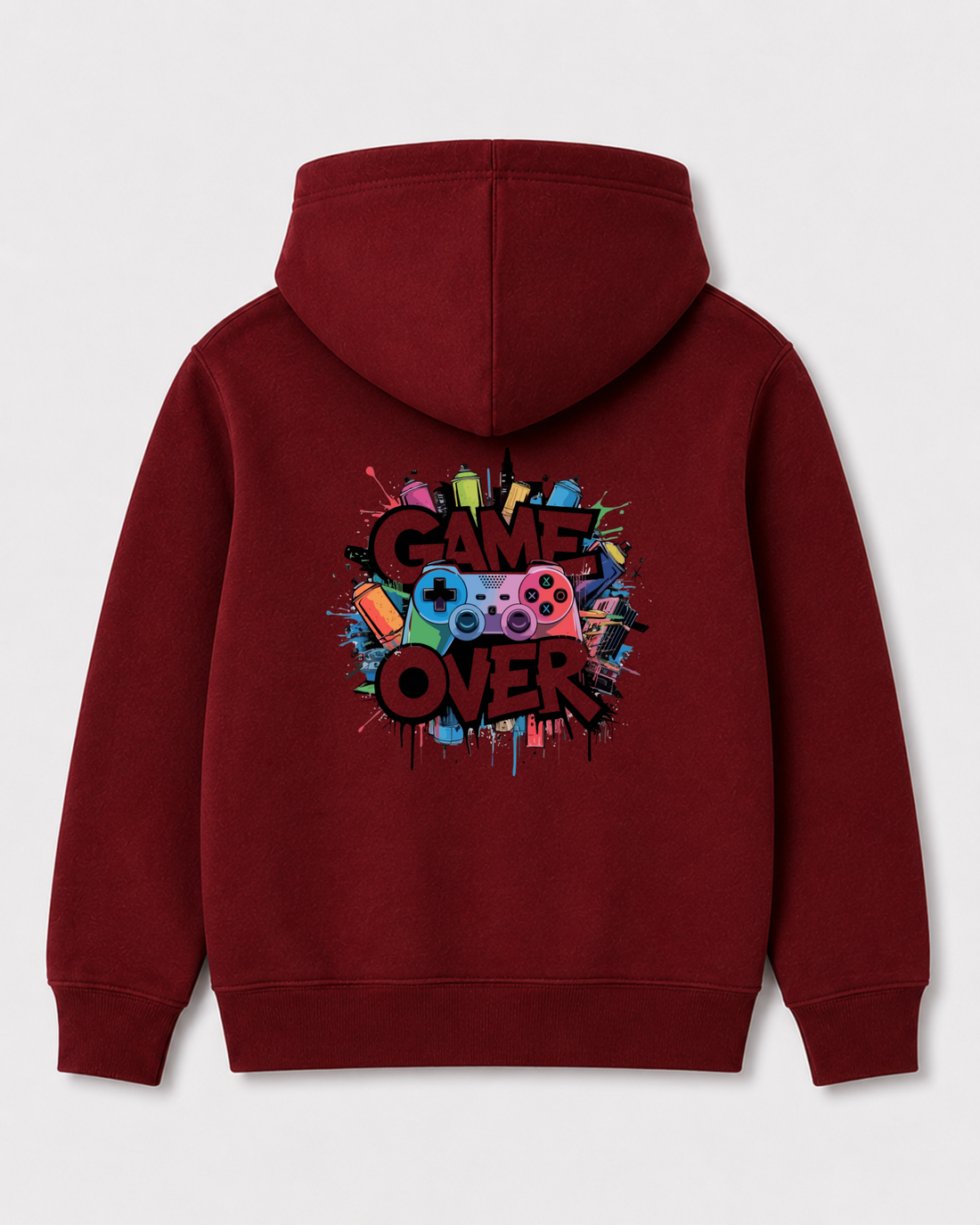 Red hoodie back 3404