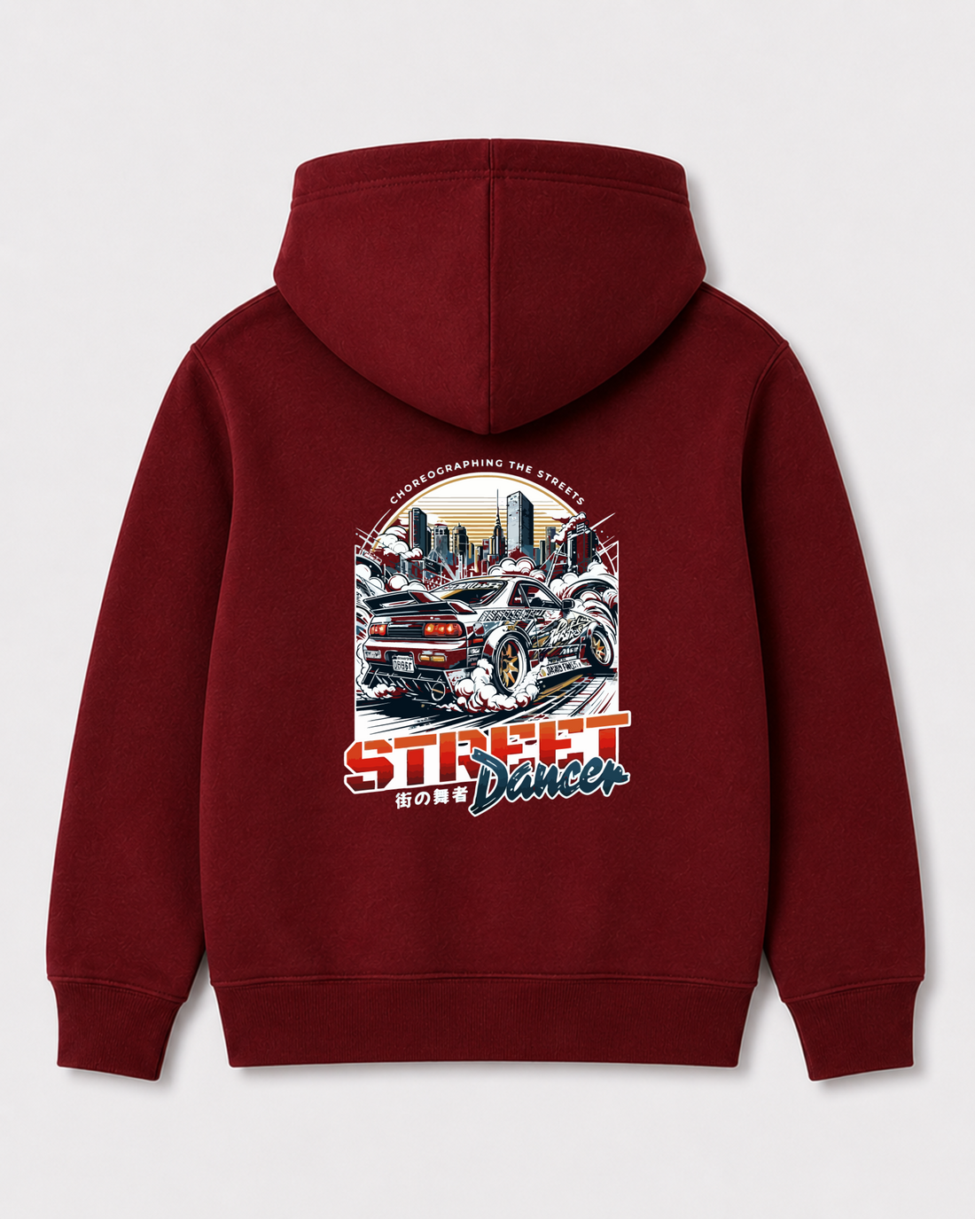 Red hoodie back 3411