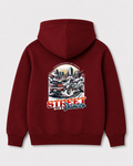Red hoodie back 3411