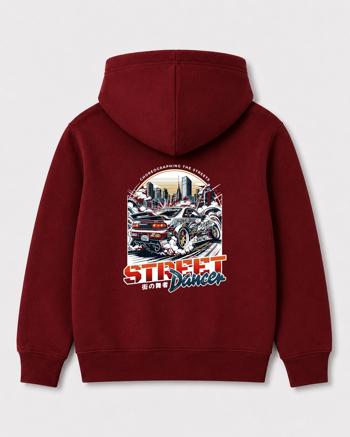 Red hoodie back 3411