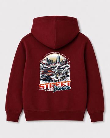 Red hoodie back 3411