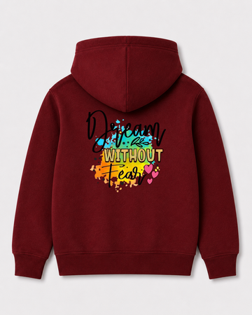 Red hoodie back 3415