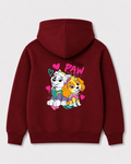 Red hoodie back 3432