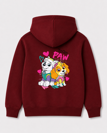 Red hoodie back 3432