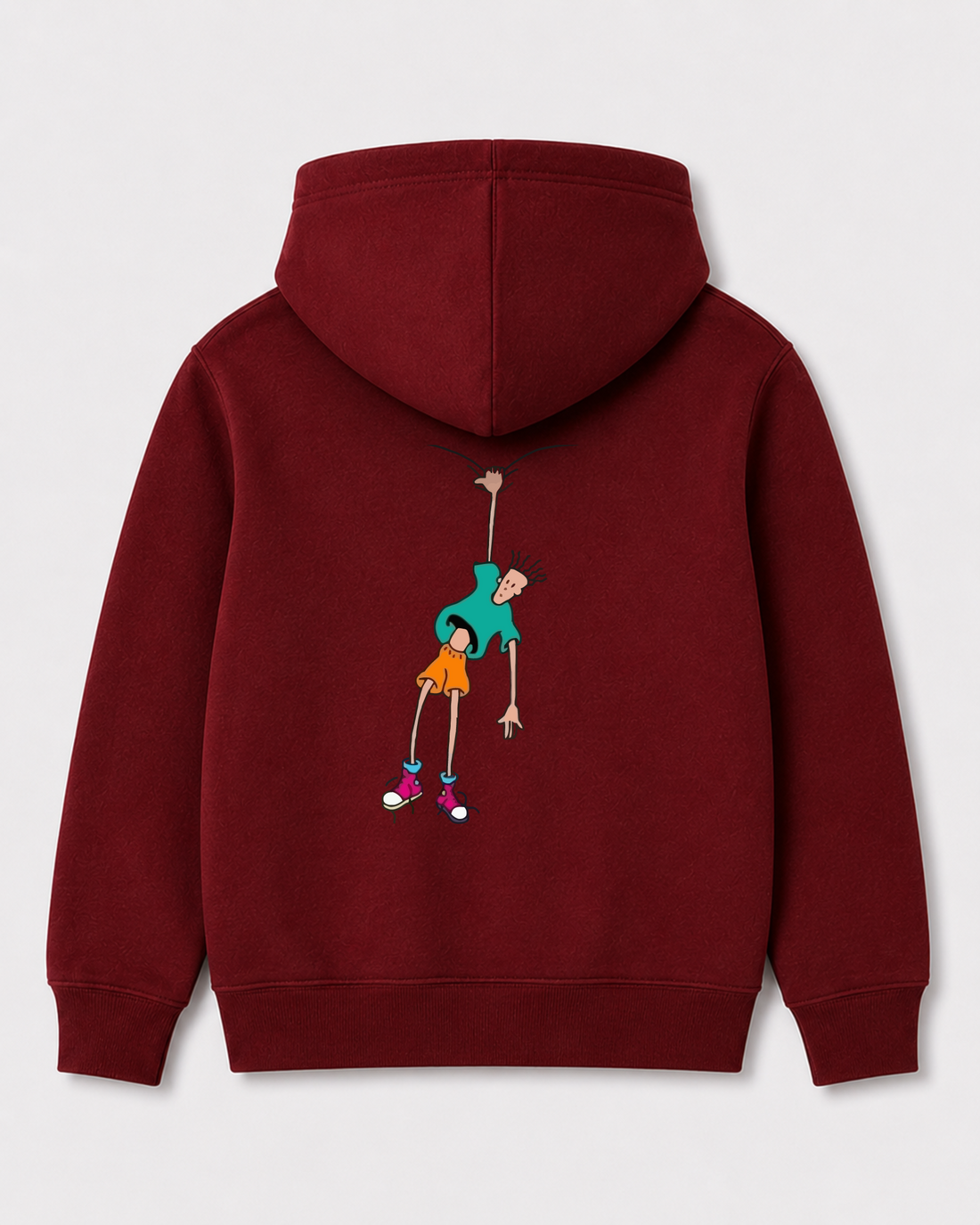 Red hoodie back 3433