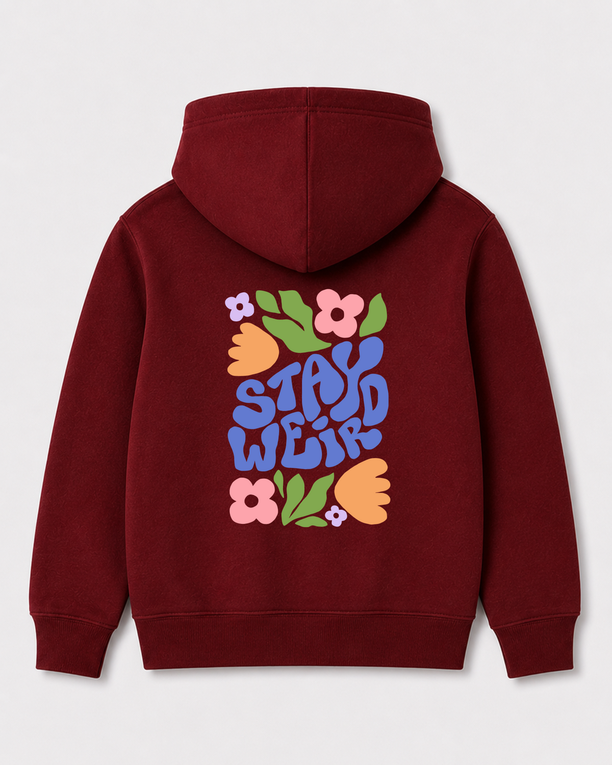 Red hoodie back 3438