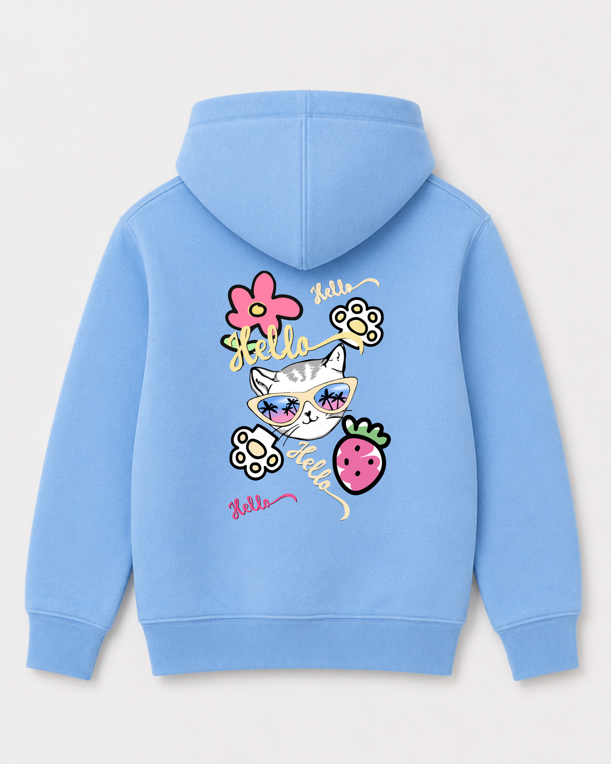 Sky Blue hoodie back 1358