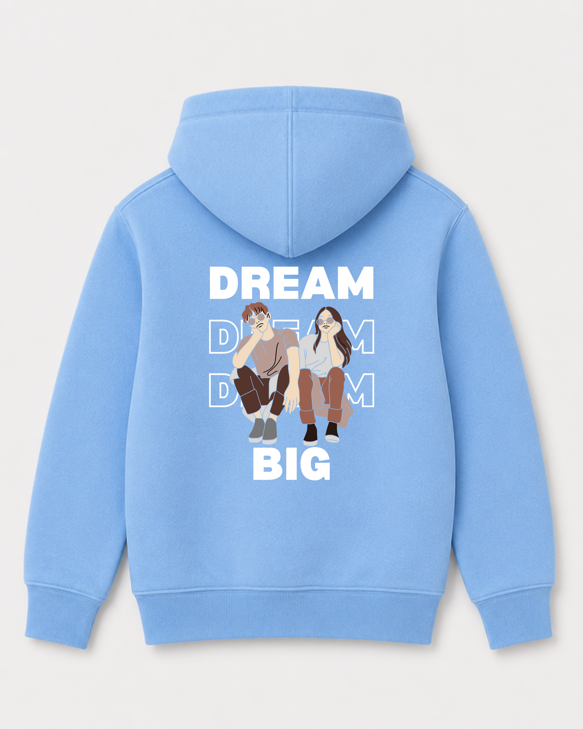 Sky Blue hoodie back 1395