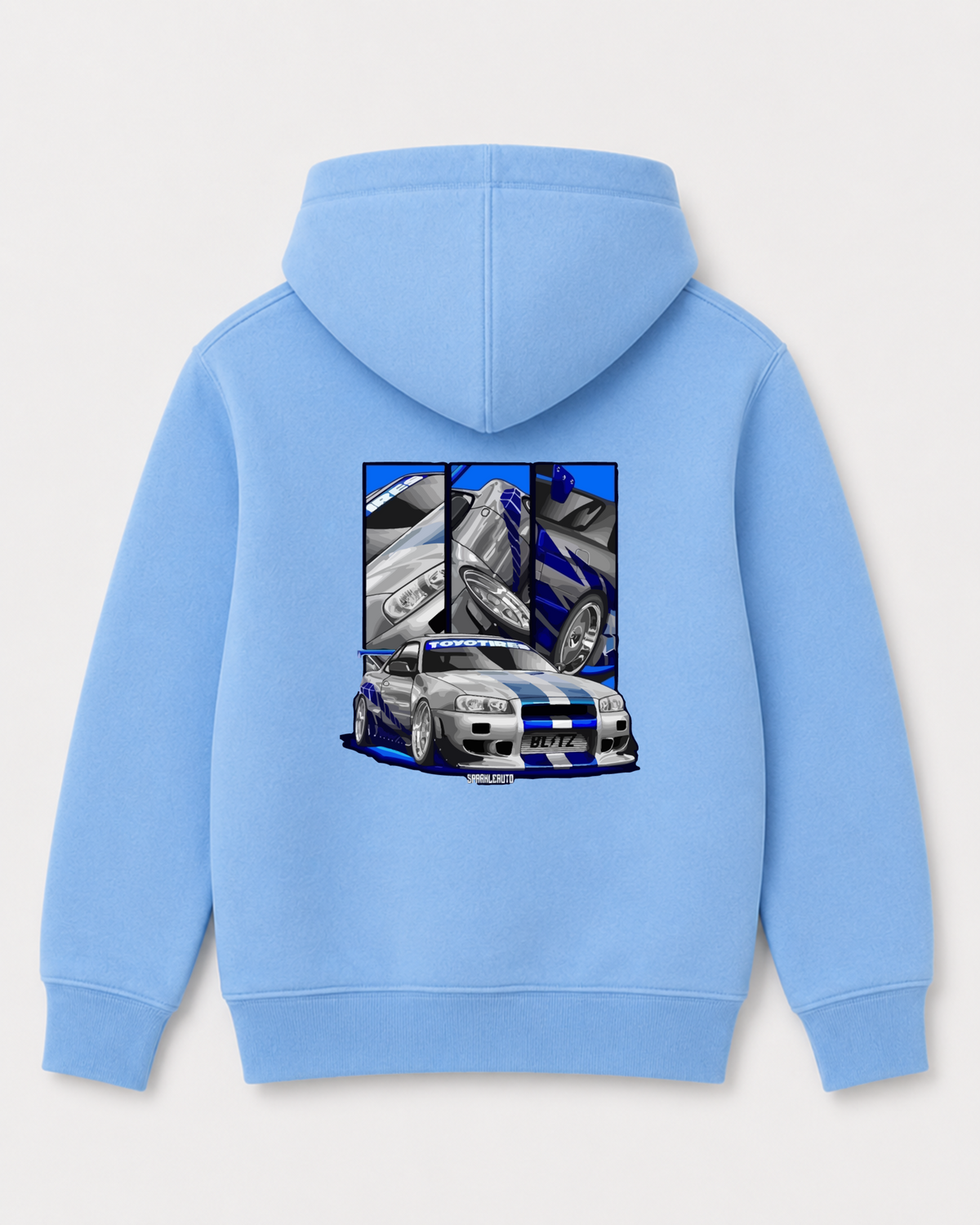 Sky Blue hoodie back 3016