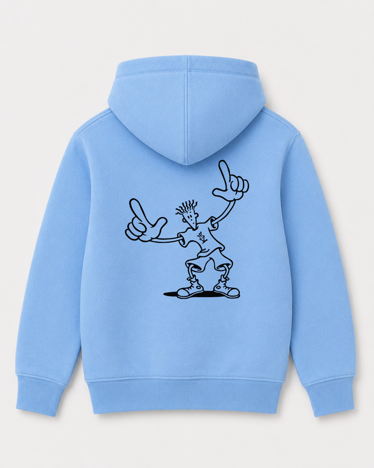 Sky Blue hoodie back 3034