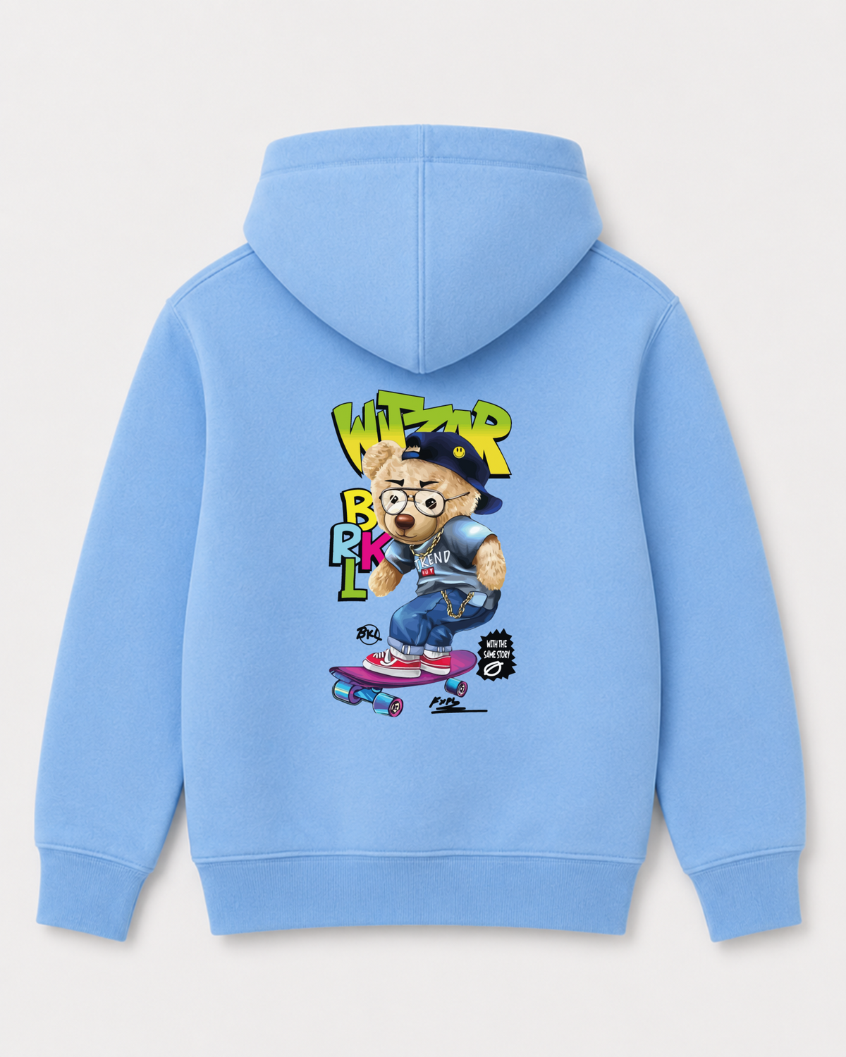 Sky Blue hoodie back 3046