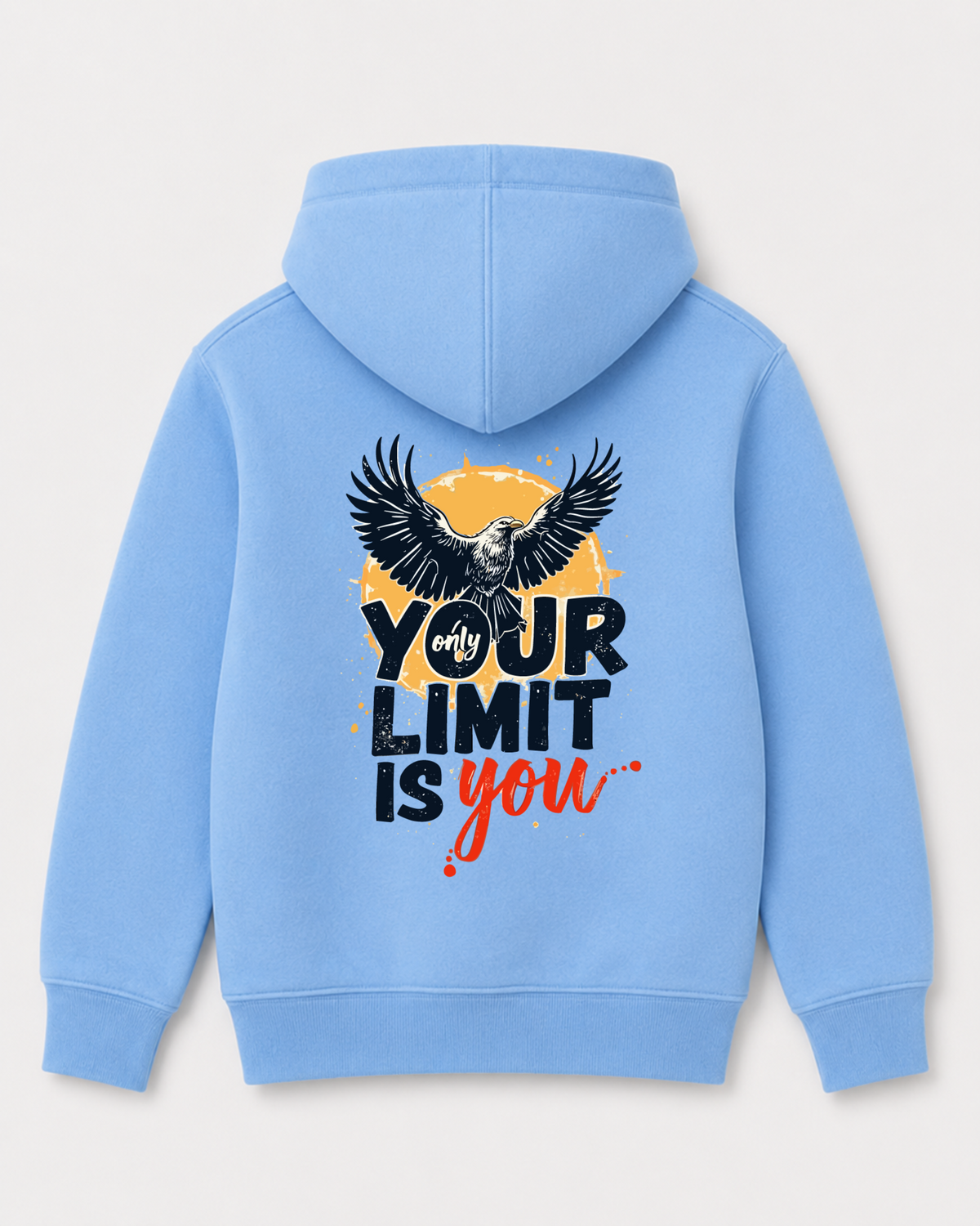Sky Blue hoodie back 3088