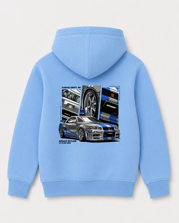 Sky Blue hoodie back 3159