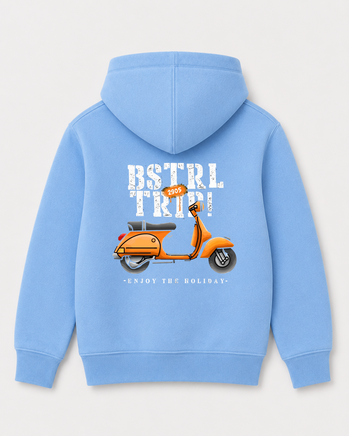 Sky Blue hoodie back 3266