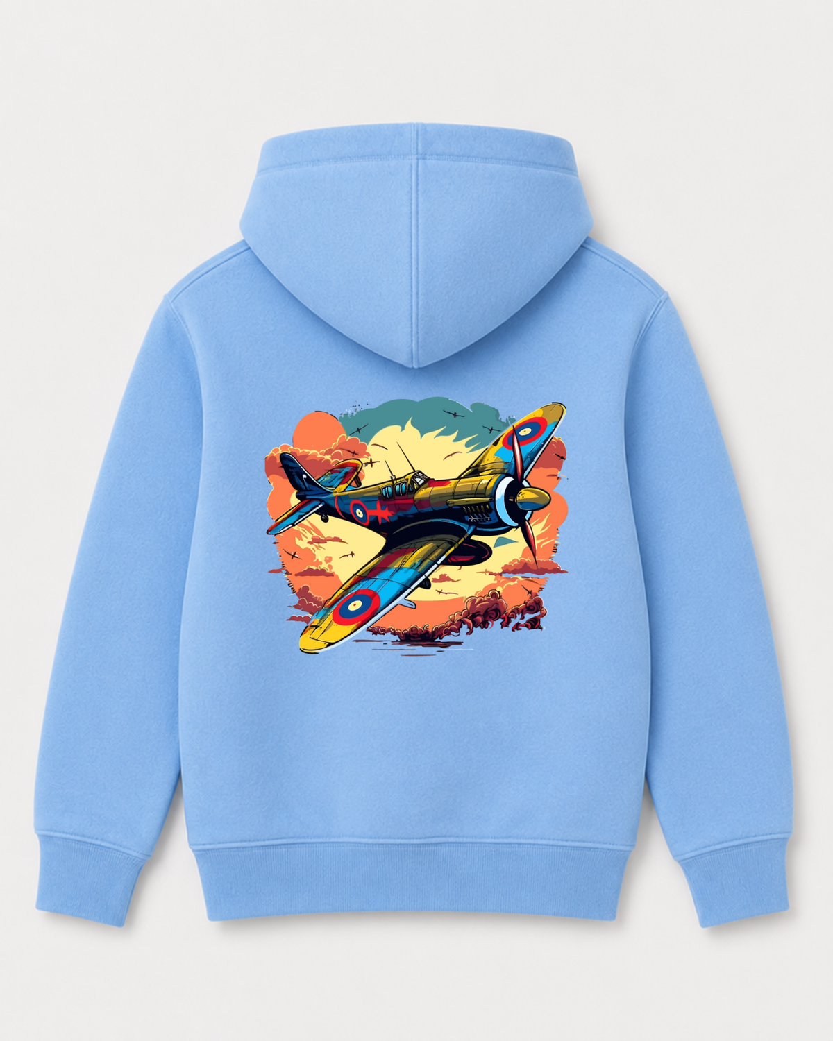 Sky Blue hoodie back 3286