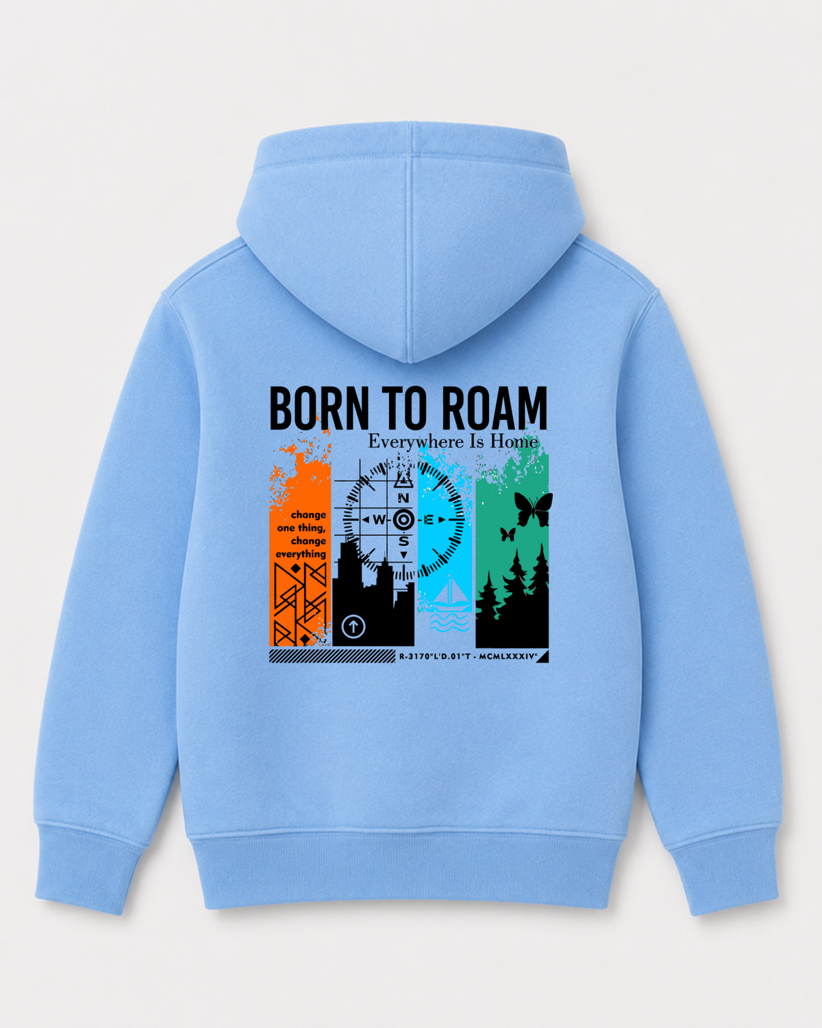 Sky Blue hoodie back 3287