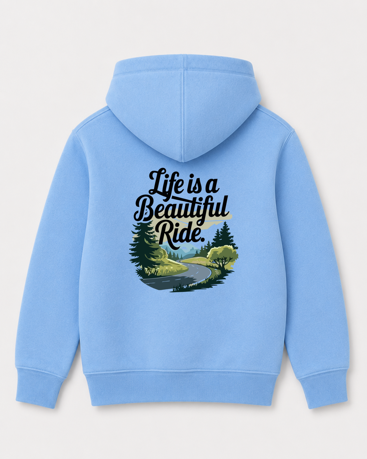 Sky Blue hoodie back 3307