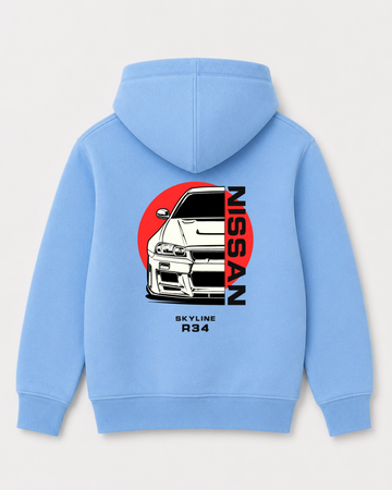 Sky Blue hoodie back 3314
