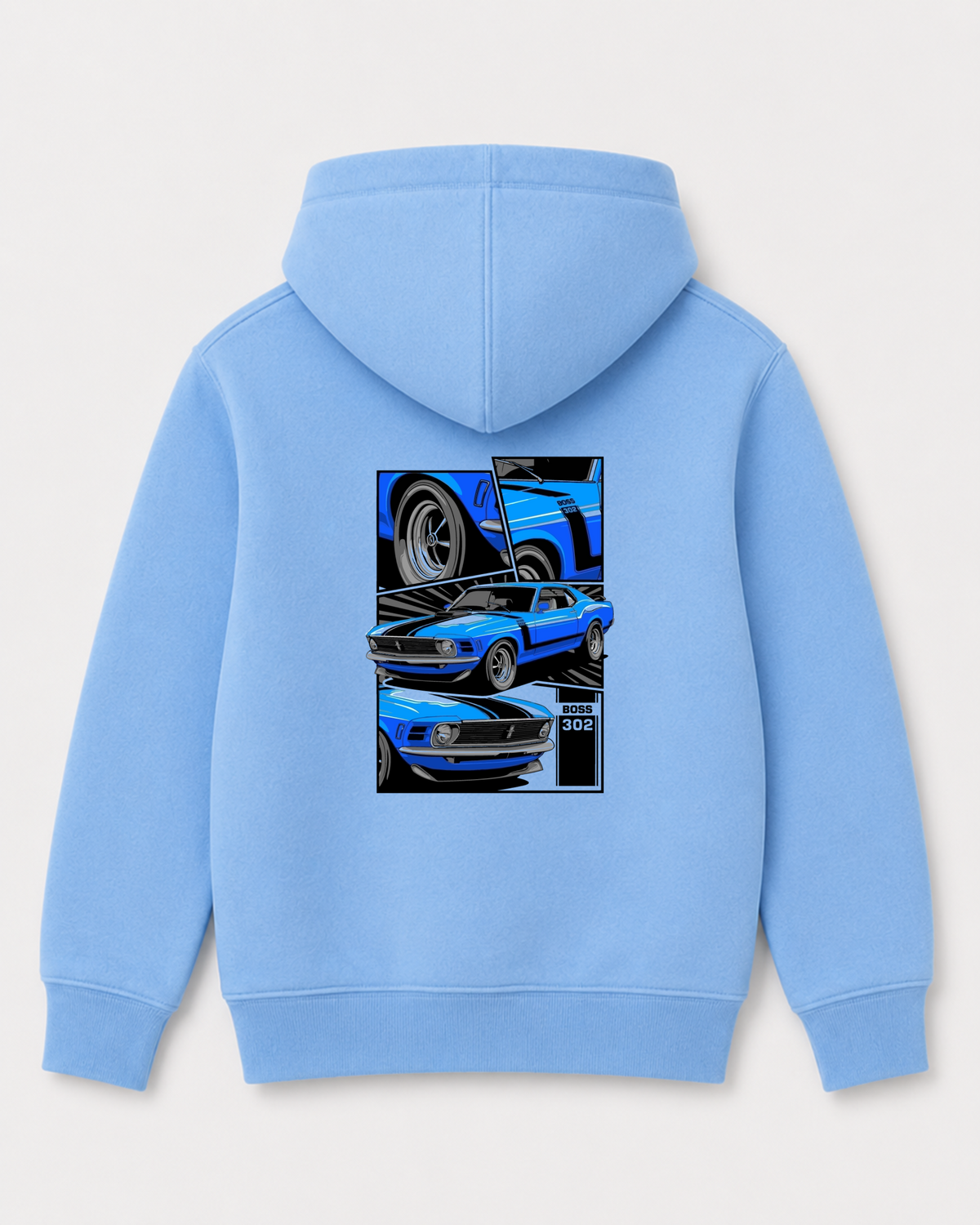 Sky Blue hoodie back 3344