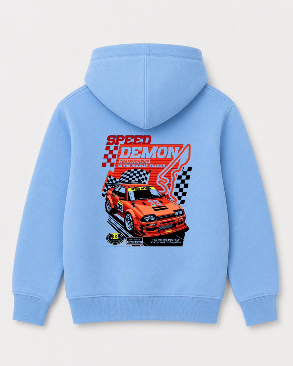Sky Blue hoodie back 3396
