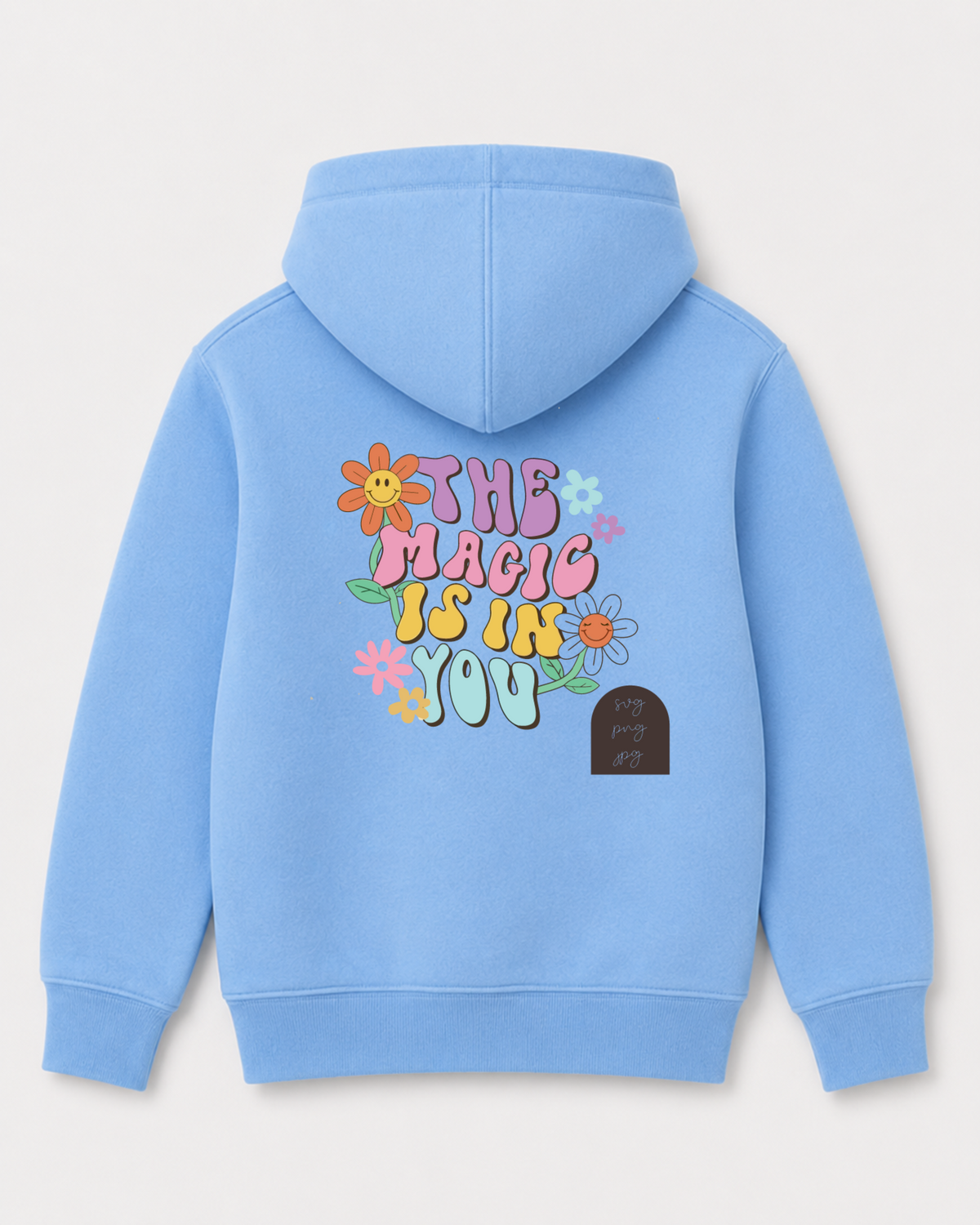 Sky Blue hoodie back 3423
