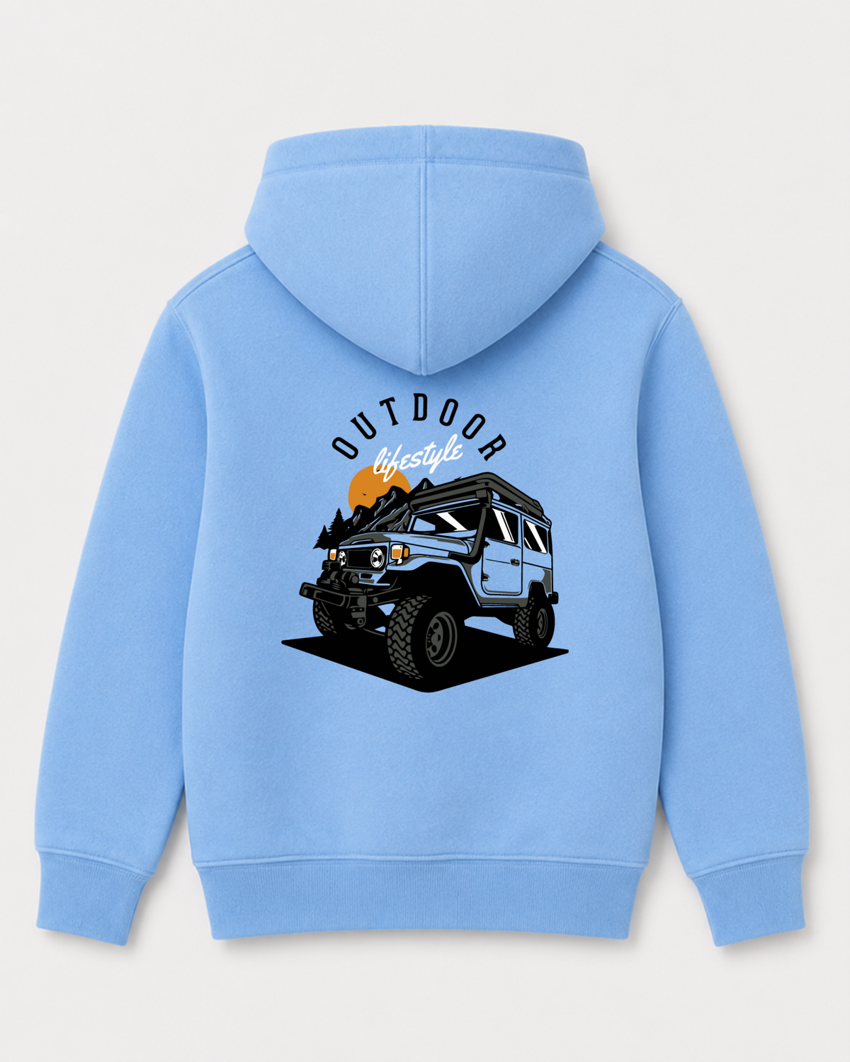 Sky Blue hoodie back 3434