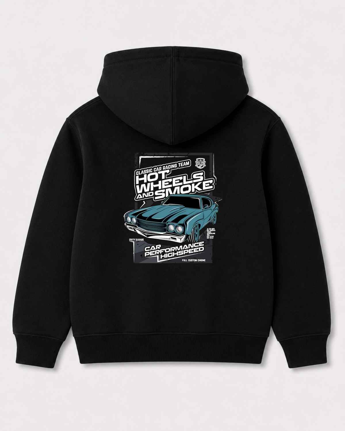 Black hoodie back 3009