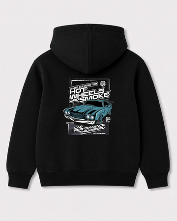 Black hoodie back 3009