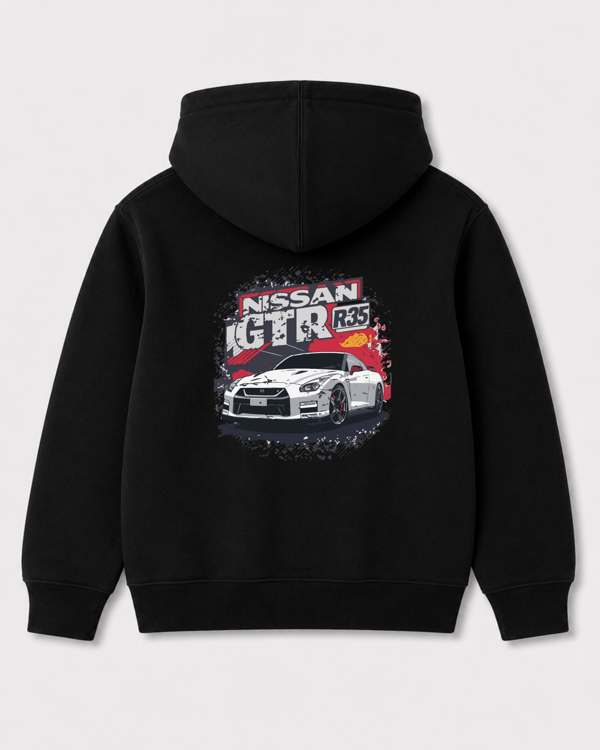 Black hoodie back 3022