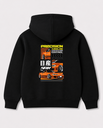 Black hoodie back 3031