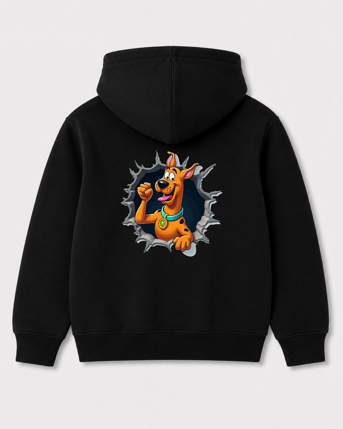 Black hoodie back 3040