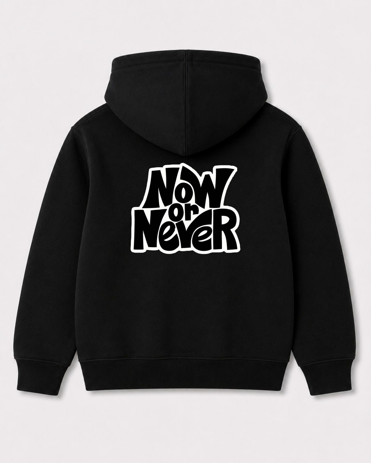 Black hoodie back 3044
