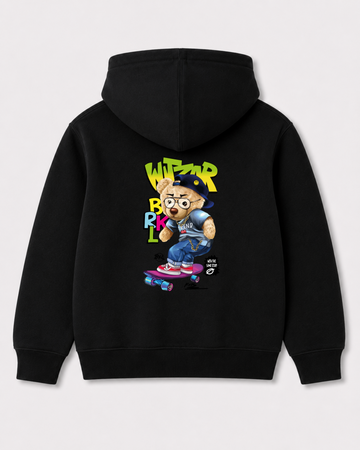 Black hoodie back 3046