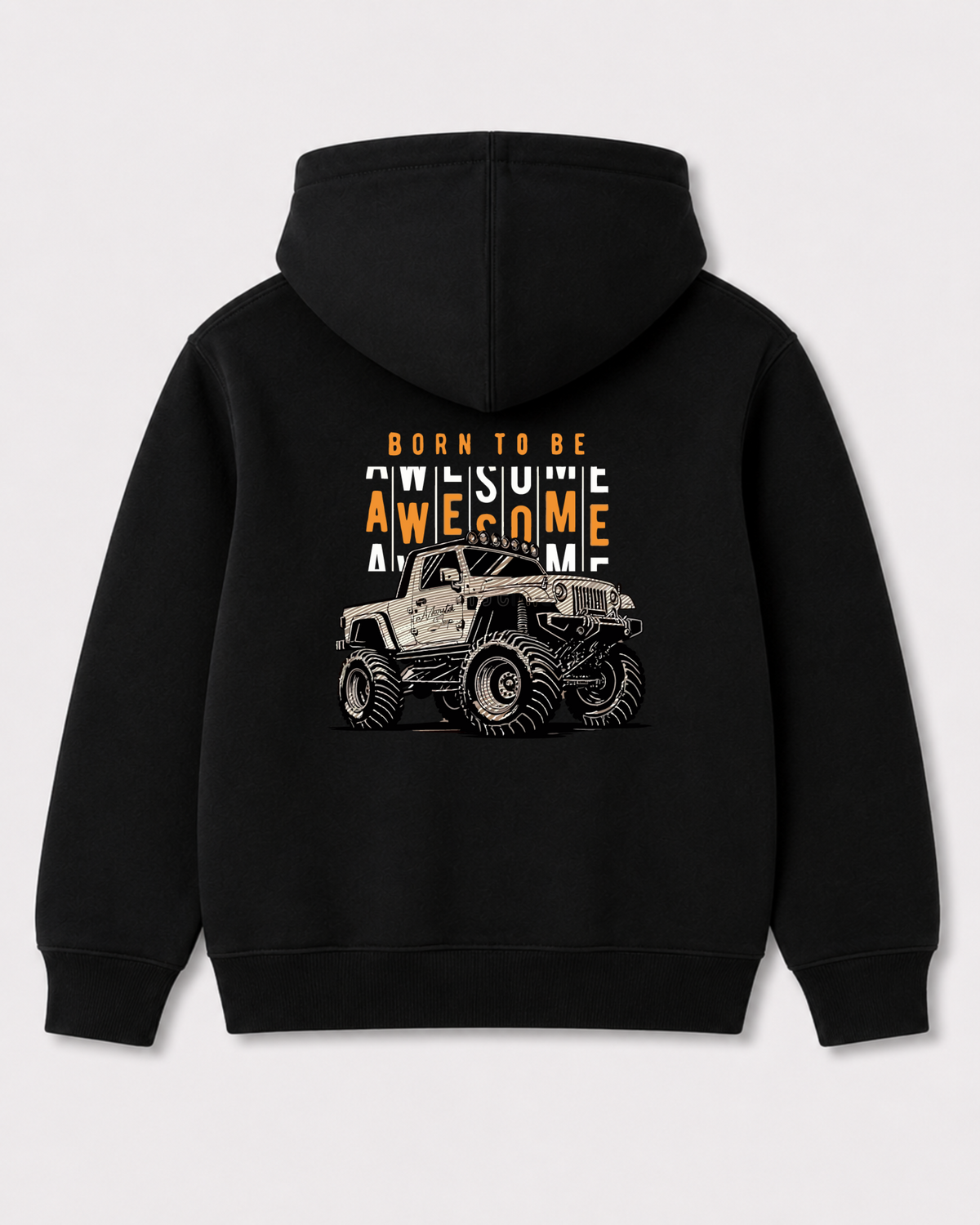 Black hoodie back 3047