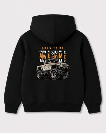 Black hoodie back 3047