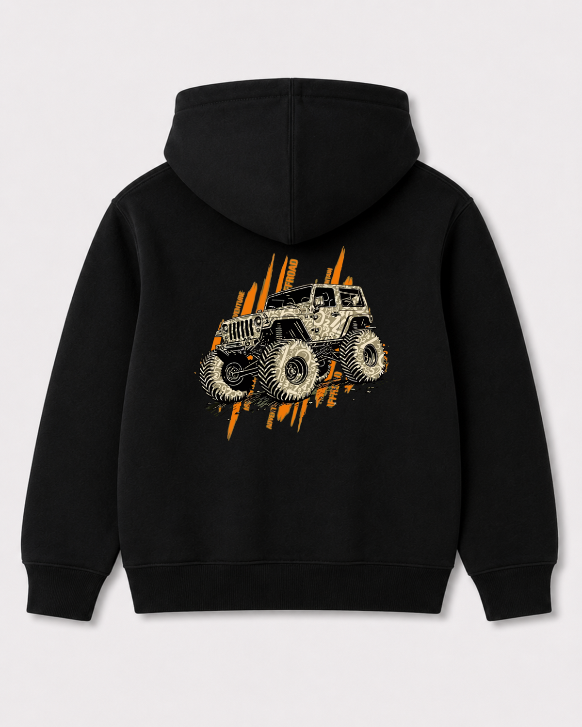 Black hoodie back 3056