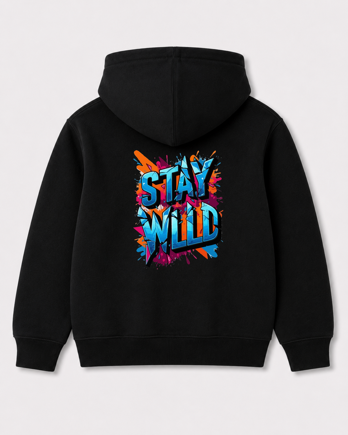 Black hoodie back 3058