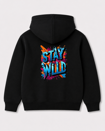 Black hoodie back 3058
