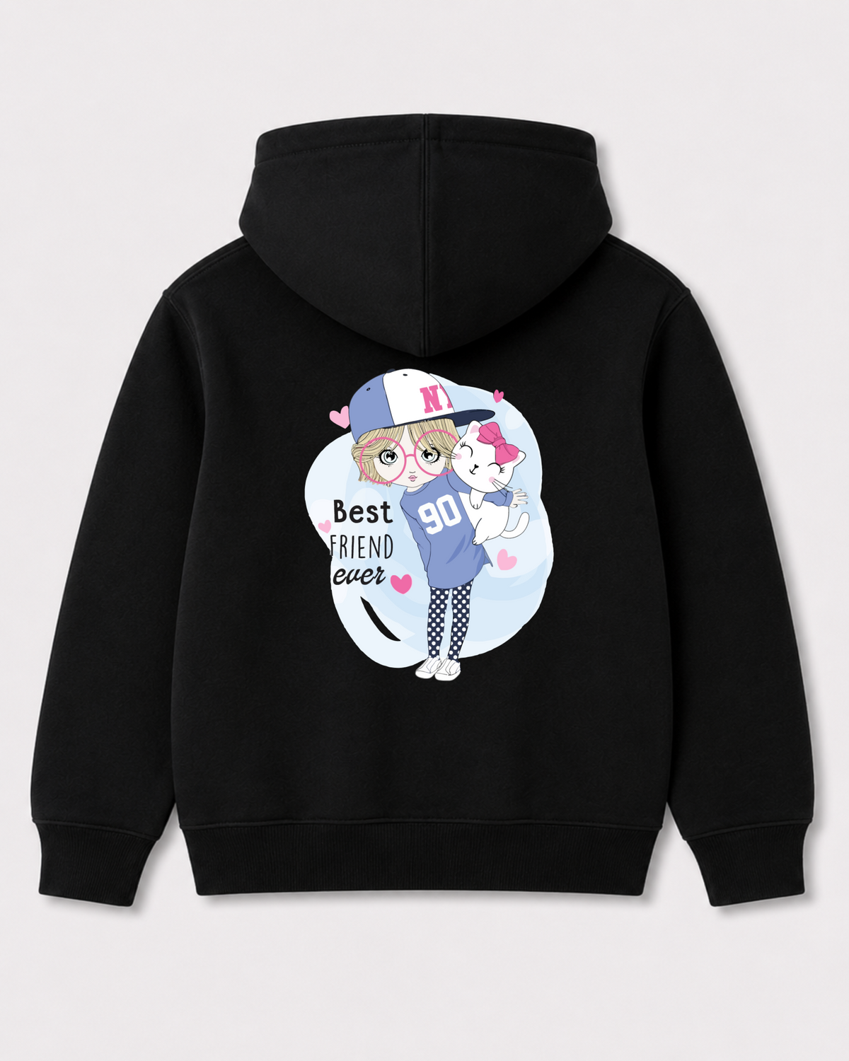 Black hoodie back 3063