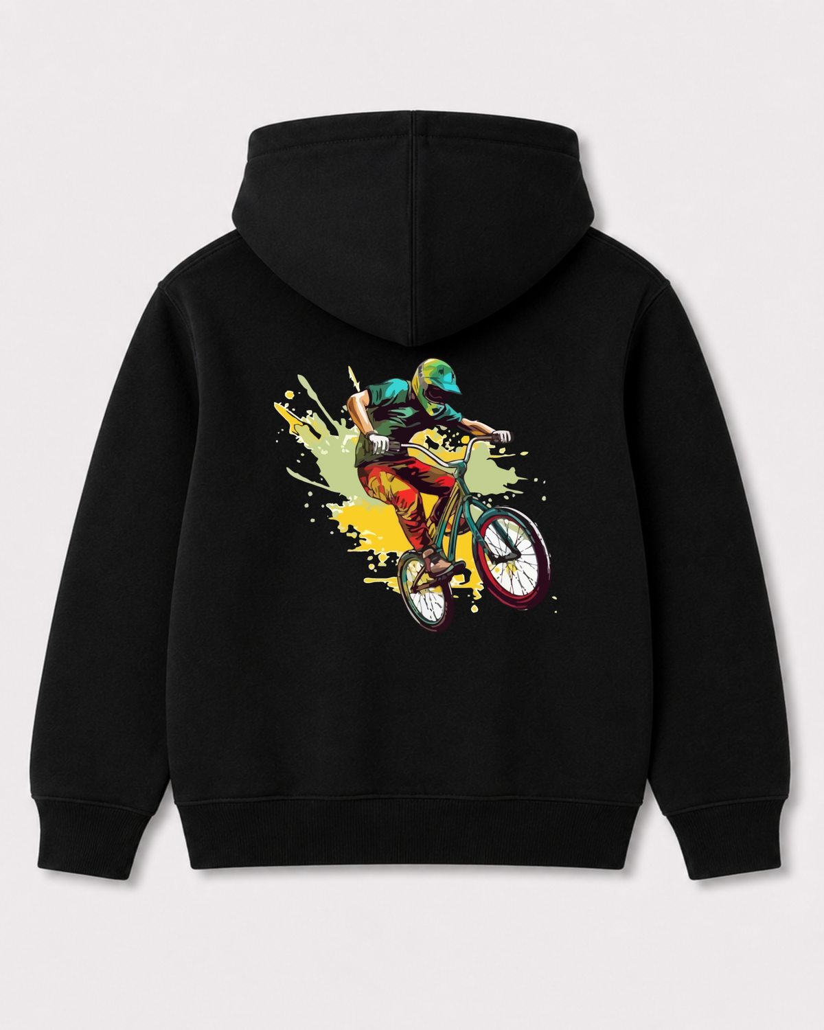 Black hoodie back 3076
