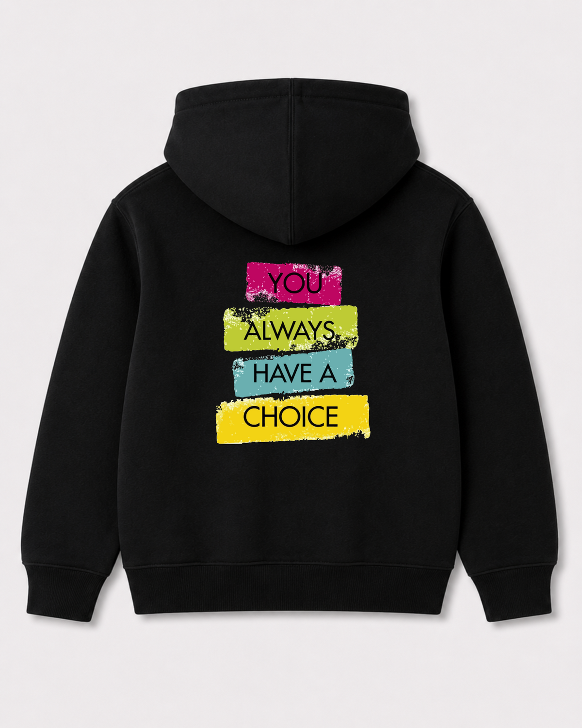 Black hoodie back 3079