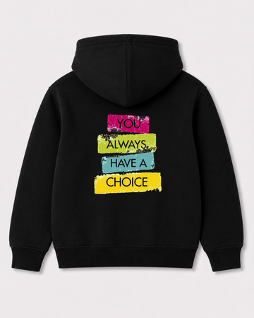 Black hoodie back 3079