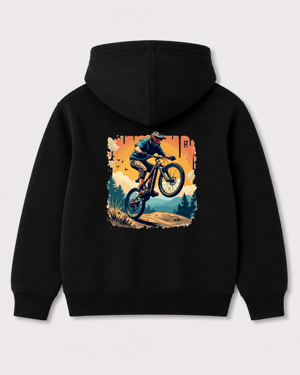 Black hoodie back 3084