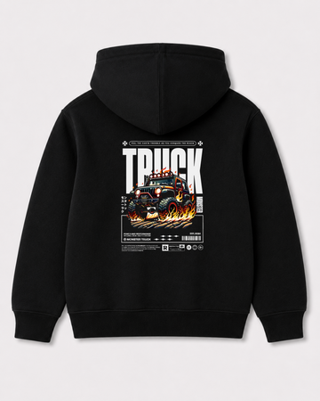 Black hoodie back 3089