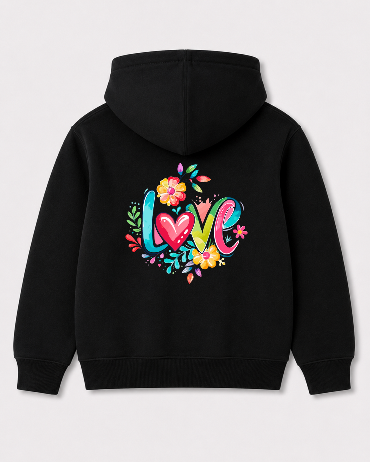 Black hoodie back 3091