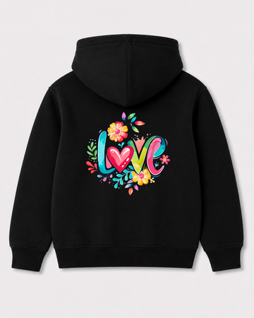 Black hoodie back 3091