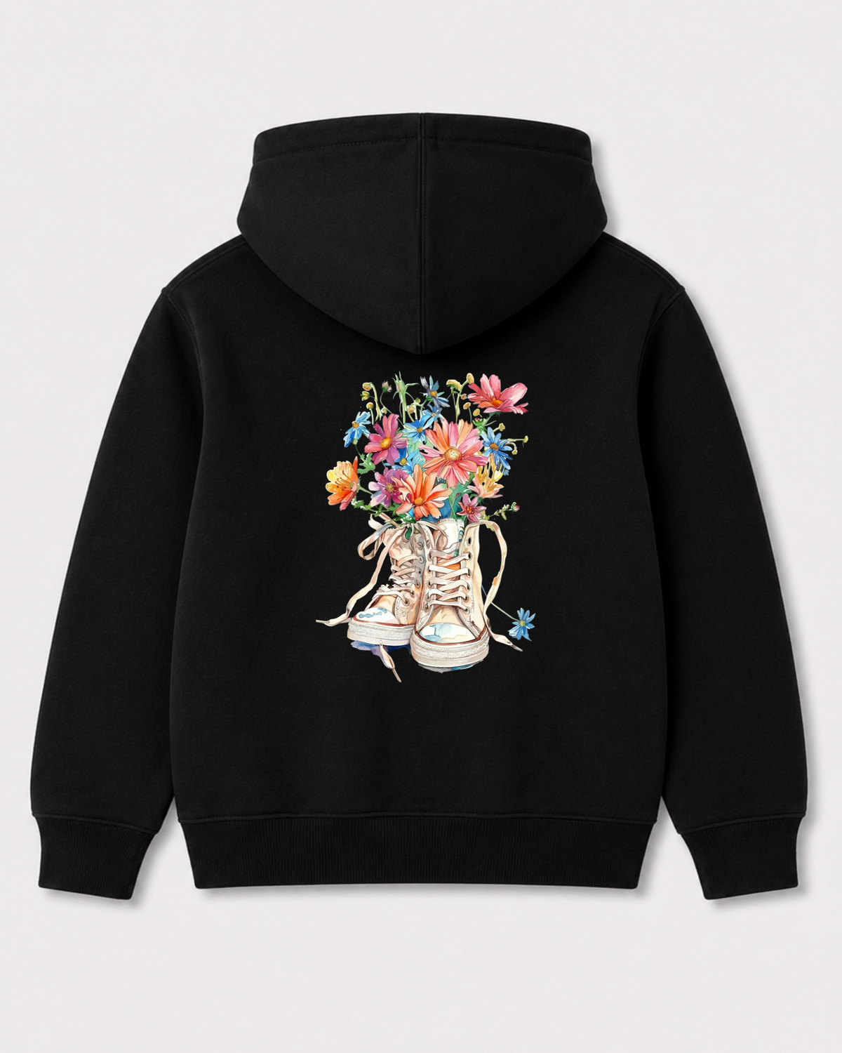 Black hoodie back 3093